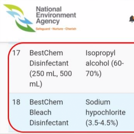 Best Chemical Co (S) Pte Ltd Restocks Isopropyl Alcohol Disinfectant