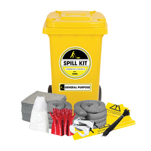 Spill Kit (General Purpose) - 120 Litres (Wheelie Bin Type)